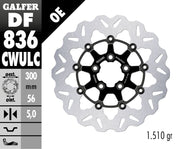 Galfer Brake Rotors for 2008-2024 Harley-Davidson Wave® Black Silver Full-Floating Front Two Piece (Floating) Aluminium Stainless Steel Each