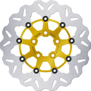Galfer Brake Rotors for 2008-2024 Harley-Davidson Wave® Gold Silver Full-Floating Front Two Piece (Floating) Aluminium Stainless Steel
