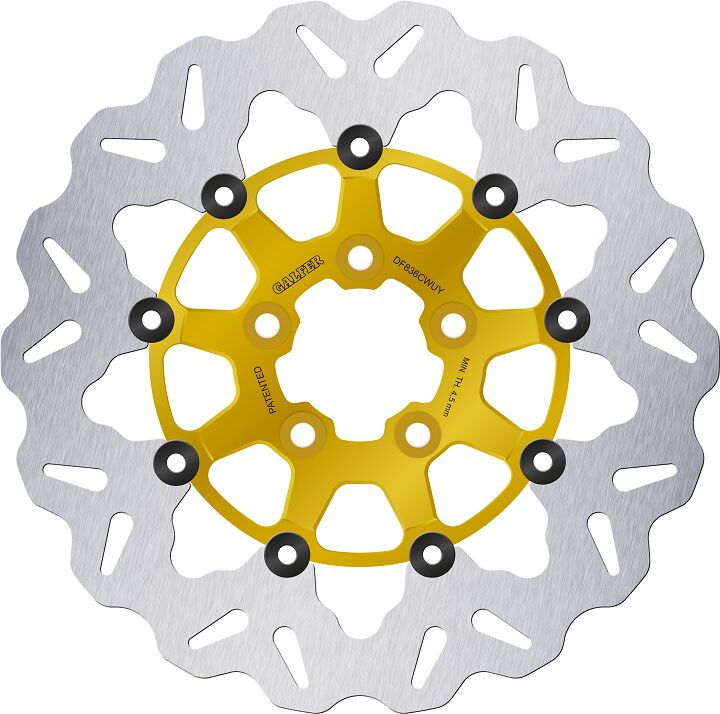 Galfer Brake Rotors for 2008-2024 Harley-Davidson Wave® Gold Silver Full-Floating Front Two Piece (Floating) Aluminium Stainless Steel