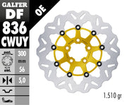 Galfer Brake Rotors for 2008-2024 Harley-Davidson Wave® Gold Silver Full-Floating Front Two Piece (Floating) Aluminium Stainless Steel Each