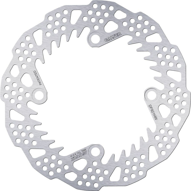 Galfer BRAKE ROTOR SHARK FIXED for 2014-2026 SHERCO Silver Solid-Mount Rear One Piece (Fixed) Stainless Steel