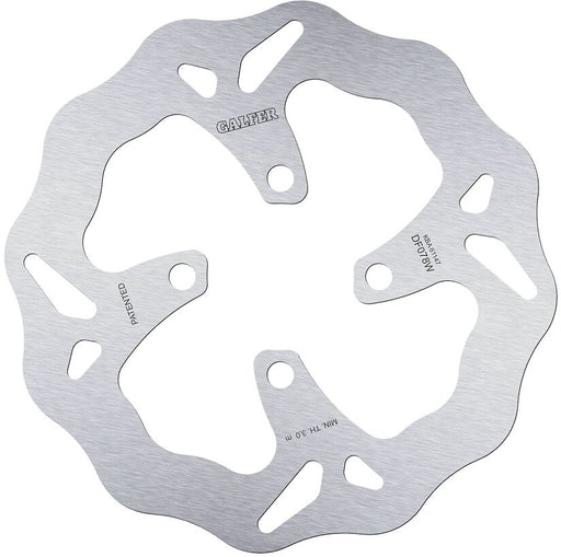 Galfer Wave® Brake Rotor for 2011-2024 HONDA Silver Solid-Mount Front One Piece (Fixed) Stainless Steel