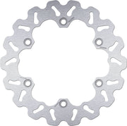 Galfer Wave® Brake Rotor for 1985-1989, 2001-2010, 2012-2025 HONDA Silver Solid-Mount Rear One Piece (Fixed) Stainless Steel