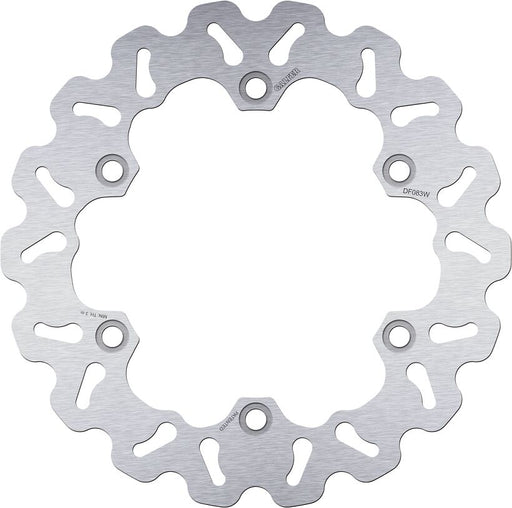 Galfer Wave® Brake Rotor for 1985-1989, 2001-2010, 2012-2025 HONDA Silver Solid-Mount Rear One Piece (Fixed) Stainless Steel