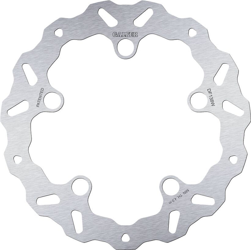 Galfer Wave® Brake Rotor for 2018-2026 HONDA Silver Solid-Mount Front One Piece (Fixed) Stainless Steel