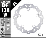 Galfer Wave® Brake Rotor for 2018-2026 HONDA Silver Solid-Mount Front One Piece (Fixed) Stainless Steel Each