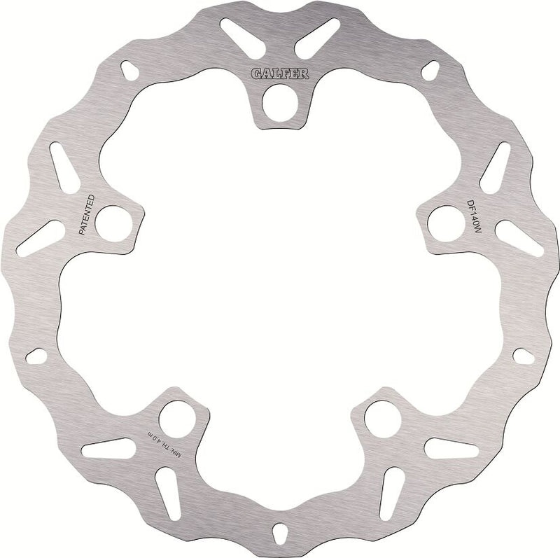Galfer Wave® Brake Rotor for 2012-2020 HONDA VFR 1200 X Silver Solid-Mount Front One Piece (Fixed) Stainless Steel