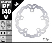 Galfer Wave® Brake Rotor for 2012-2020 HONDA VFR 1200 X Silver Solid-Mount Front One Piece (Fixed) Stainless Steel Each