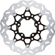 Galfer Brake Rotor for 2004-2026 KAWASAKI Wave® Black Silver Full-Floating Front Two Piece (Floating) Stainless Steel