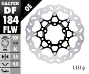 Galfer Brake Rotor for 2004-2026 KAWASAKI Wave® Black Silver Full-Floating Front Two Piece (Floating) Stainless Steel Each