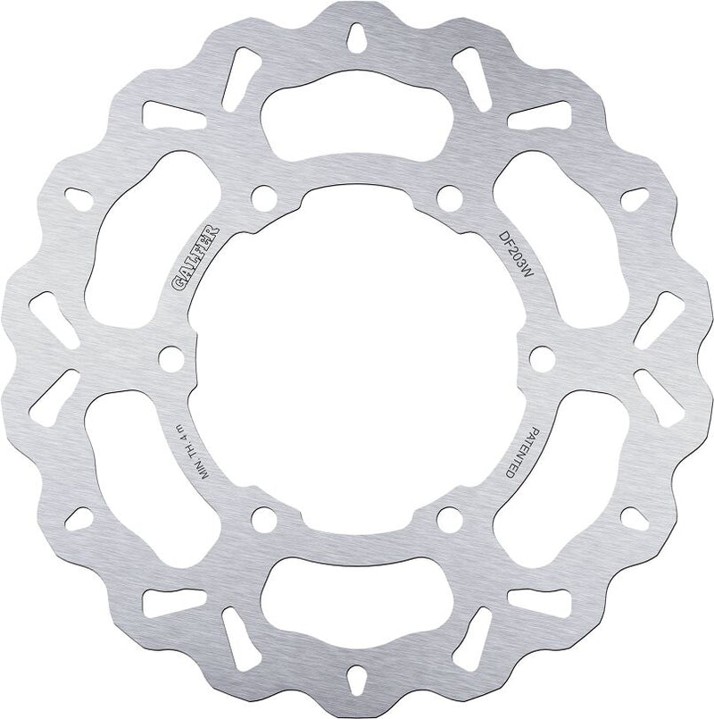 Galfer Wave® Brake Rotor for 2008-2012, 2015-2016, 2023-2025 KAWASAKI Silver Solid-Mount Front One Piece (Fixed) Stainless Steel