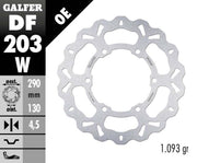 Galfer Wave® Brake Rotor for 2008-2012, 2015-2016, 2023-2025 KAWASAKI Silver Solid-Mount Front One Piece (Fixed) Stainless Steel Each