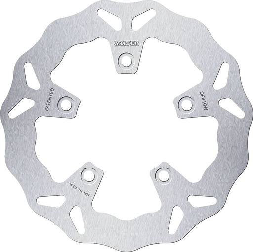 Galfer Wave® Brake Rotor for 2005-2011 KYMCO XCITING Silver Solid-Mount Front One Piece (Fixed) Stainless Steel