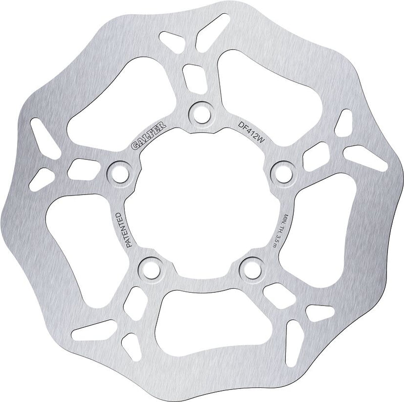 Galfer Wave® Brake Rotor for 2003-2021 KYMCO Silver Solid-Mount Front One Piece (Fixed) Stainless Steel