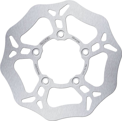 Galfer Wave® Brake Rotor for 2003-2021 KYMCO Silver Solid-Mount Front One Piece (Fixed) Stainless Steel