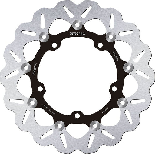 Galfer Brake Rotors for 2015-2024 YAMAHA Wave® Black Silver Full-Floating Front Two Piece (Floating) Stainless Steel
