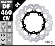 Galfer Brake Rotors for 2015-2024 YAMAHA Wave® Black Silver Full-Floating Front Two Piece (Floating) Stainless Steel Each
