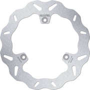 Galfer Wave® Brake Rotor for 2014-2016, 2021-2024 YAMAHA Silver Solid-Mount Rear One Piece (Fixed) Stainless Steel