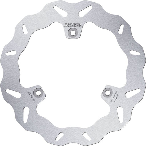 Galfer Wave® Brake Rotor for 2014-2016, 2021-2024 YAMAHA Silver Solid-Mount Rear One Piece (Fixed) Stainless Steel