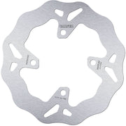 Galfer Wave® Brake Rotor Silver Solid-Mount Rear One Piece (Fixed) Stainless Steel