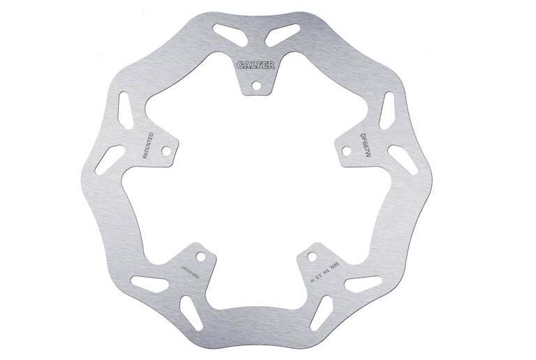 Galfer Wave® Brake Rotor Silver Solid-Mount Rear One Piece (Fixed) Stainless Steel