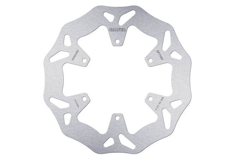 Galfer Wave® Brake Rotor Silver Solid-Mount Front One Piece (Fixed) Stainless Steel