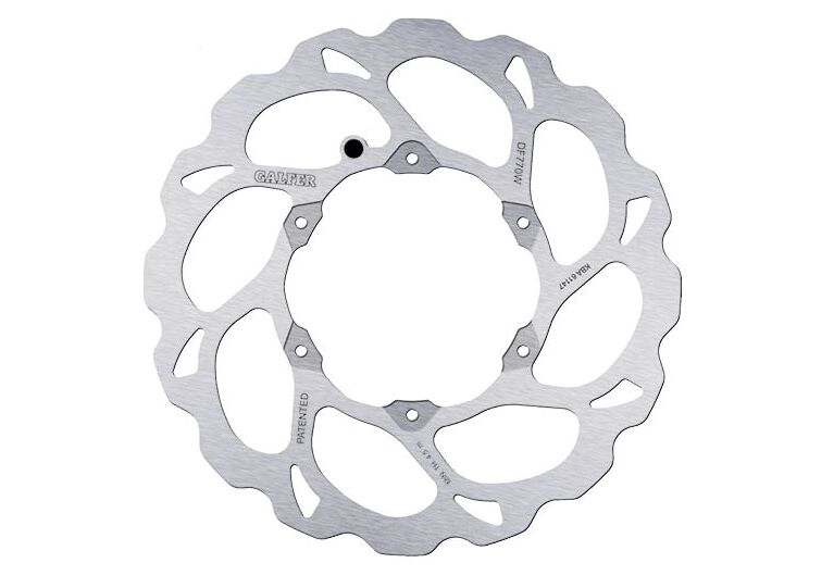 Galfer Wave® Brake Rotor Silver Solid-Mount Front One Piece (Fixed) Stainless Steel