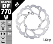 Galfer Wave® Brake Rotor Silver Solid-Mount Front One Piece (Fixed) Stainless Steel Each