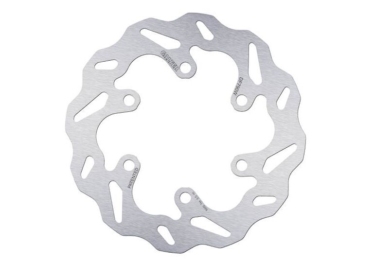 Galfer Wave® Brake Rotor Silver Solid-Mount Rear One Piece (Fixed) Stainless Steel