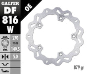 Galfer Wave® Brake Rotor for 2012-2021 BMW Silver Solid-Mount Rear One Piece (Fixed) Stainless Steel Each