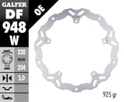 Galfer Wave® Brake Rotor for 2022-2024 KTM Silver Solid-Mount Front One Piece (Fixed) Stainless Steel Each