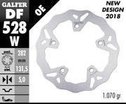 Galfer Wave® Brake Rotor for 2012-2024 YAMAHA Silver Solid-Mount Rear One Piece (Fixed) Stainless Steel Each