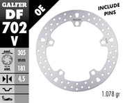 Galfer Brake Rotor Fixed Round for 1994-2024 BMW Silver Solid-Mount One Piece (Fixed) Stainless Steel Each