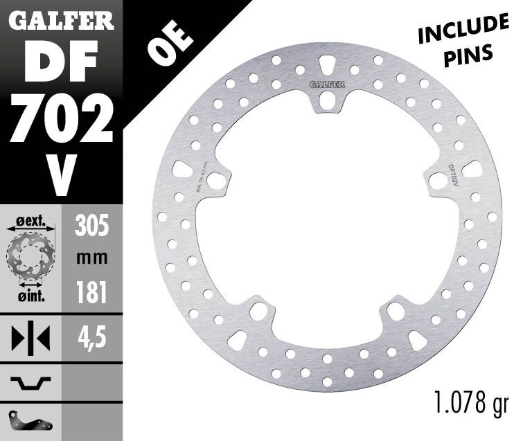 Galfer Brake Rotor Fixed Round for 1994-2024 BMW Silver Solid-Mount One Piece (Fixed) Stainless Steel Each