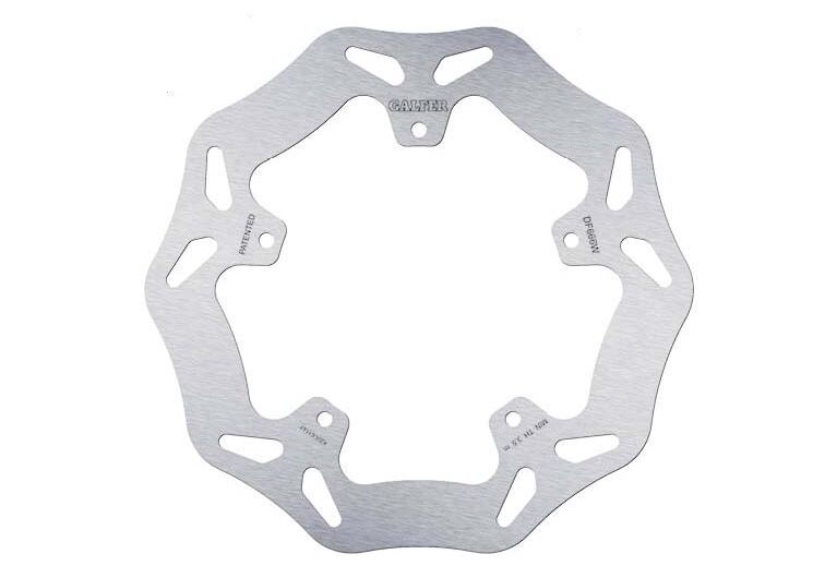 Galfer Wave® Brake Rotor Silver Solid-Mount Front One Piece (Fixed) Stainless Steel