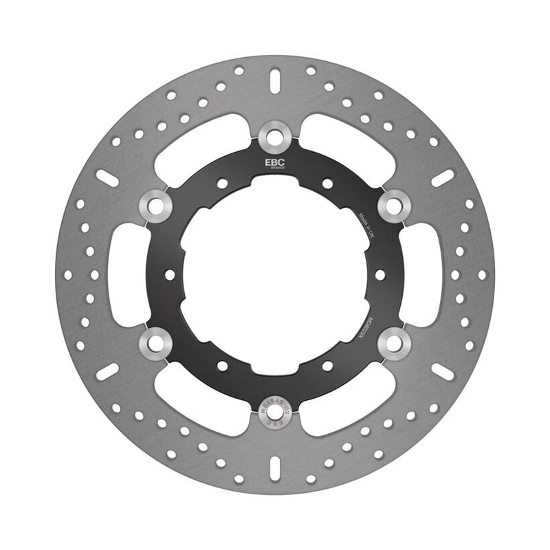 EBC X-Series Brake Rotor X Series Black Silver Full-Floating Rear Right Two Piece (Floating) Stainless Steel