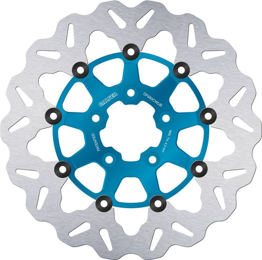 Galfer Wave® Brake Rotor for 2000-2023 Harley-Davidson Blue Silver Full-Floating Two Piece (Floating) Aluminium Stainless Steel