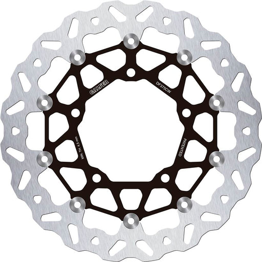 Galfer DF375CW for 2021-2024 SUZUKI GSX 1300 R ABS Floating Wave® Brake Rotor Black Silver Full-Floating Front Two Piece (Floating) Aluminium Stain...