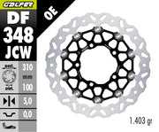 Galfer BRAKE ROTOR FLOATECH WAVE for 2005-2026 SUZUKI Wave® Black Silver Full-Floating Front Two Piece (Floating) Aluminium Stainless Steel Each