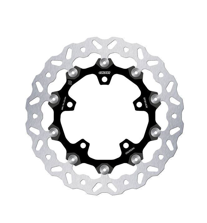 Galfer BRAKE ROTOR FLOATECH WAVE for 2005-2026 SUZUKI Wave® Black Silver Full-Floating Front Two Piece (Floating) Aluminium Stainless Steel