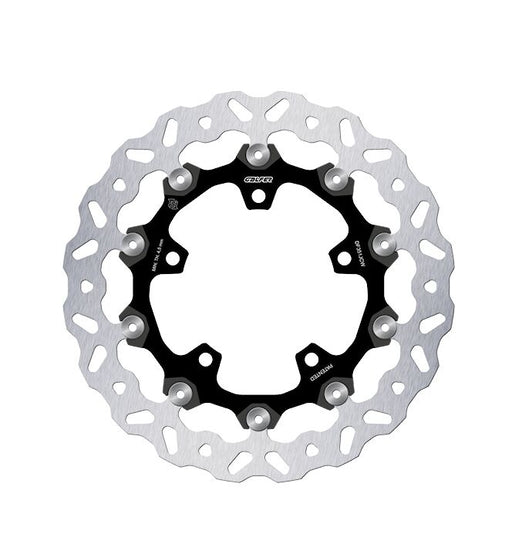 Galfer BRAKE ROTOR FLOATECH WAVE for 2005-2026 SUZUKI Wave® Black Silver Full-Floating Front Two Piece (Floating) Aluminium Stainless Steel
