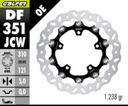 Galfer BRAKE ROTOR FLOATECH WAVE for 2005-2026 SUZUKI Wave® Black Silver Full-Floating Front Two Piece (Floating) Aluminium Stainless Steel Each