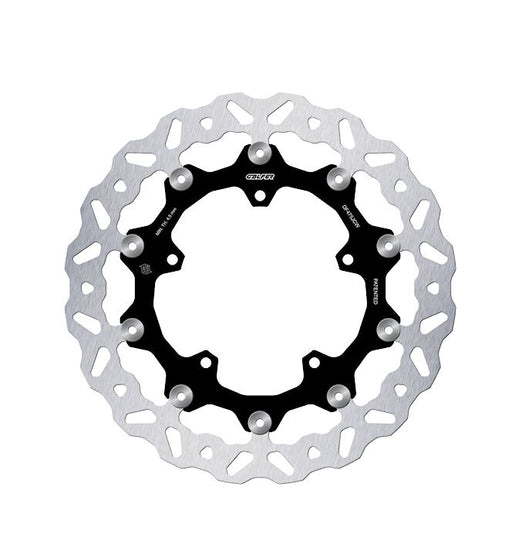 Galfer BRAKE ROTOR FLOATECH WAVE for 2004-2026 YAMAHA Wave® Black Silver Full-Floating Front Two Piece (Floating) Aluminium Stainless Steel