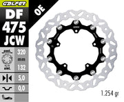 Galfer BRAKE ROTOR FLOATECH WAVE for 2004-2026 YAMAHA Wave® Black Silver Full-Floating Front Two Piece (Floating) Aluminium Stainless Steel Each