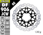 Galfer BRAKE ROTOR FLOATECH WAVE for 2010-2026 TRIUMPH Wave® Black Silver Full-Floating Front Two Piece (Floating) Aluminium Stainless Steel Each