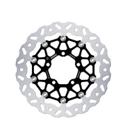 Galfer BRAKE ROTOR FLOATECH WAVE for 2004-2026 KAWASAKI Wave® Black Silver Full-Floating Front Two Piece (Floating) Aluminium Stainless Steel
