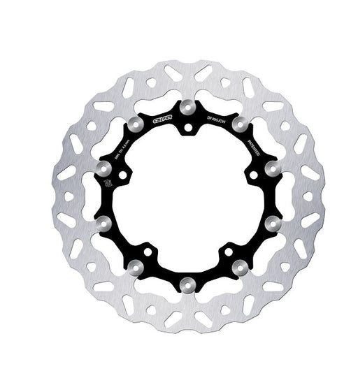 Galfer BRAKE ROTOR FLOATECH WAVE for 2003-2026 YAMAHA Wave® Black Silver Full-Floating Front Two Piece (Floating) Aluminium Stainless Steel