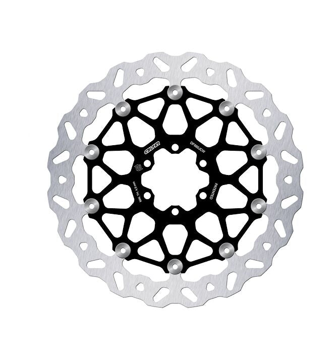 Galfer BRAKE ROTOR FLOATECH WAVE Wave® Black Silver Full-Floating Front Two Piece (Floating) Aluminium Stainless Steel