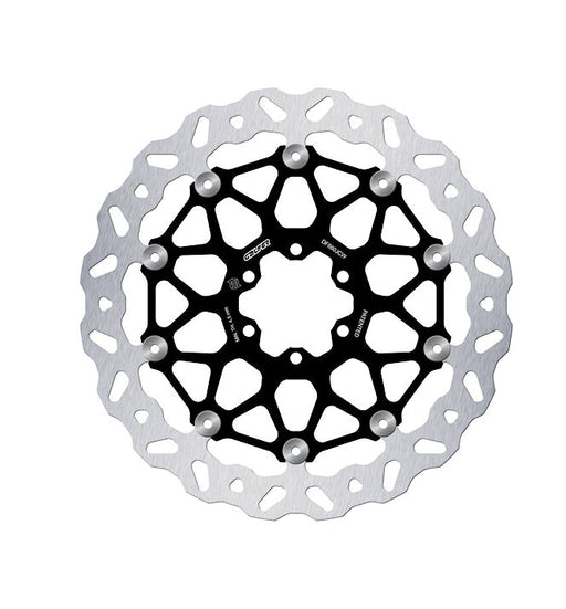 Galfer BRAKE ROTOR FLOATECH WAVE Wave® Black Silver Full-Floating Front Two Piece (Floating) Aluminium Stainless Steel
