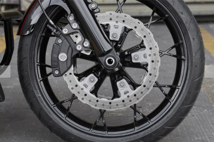 Rick's Motorcycles BRAKE ROTOR KIT WAVE for 2014-2023 Harley-Davidson Black Silver Solid-Mount Front One Piece (Fixed) Aluminium Stainless Steel